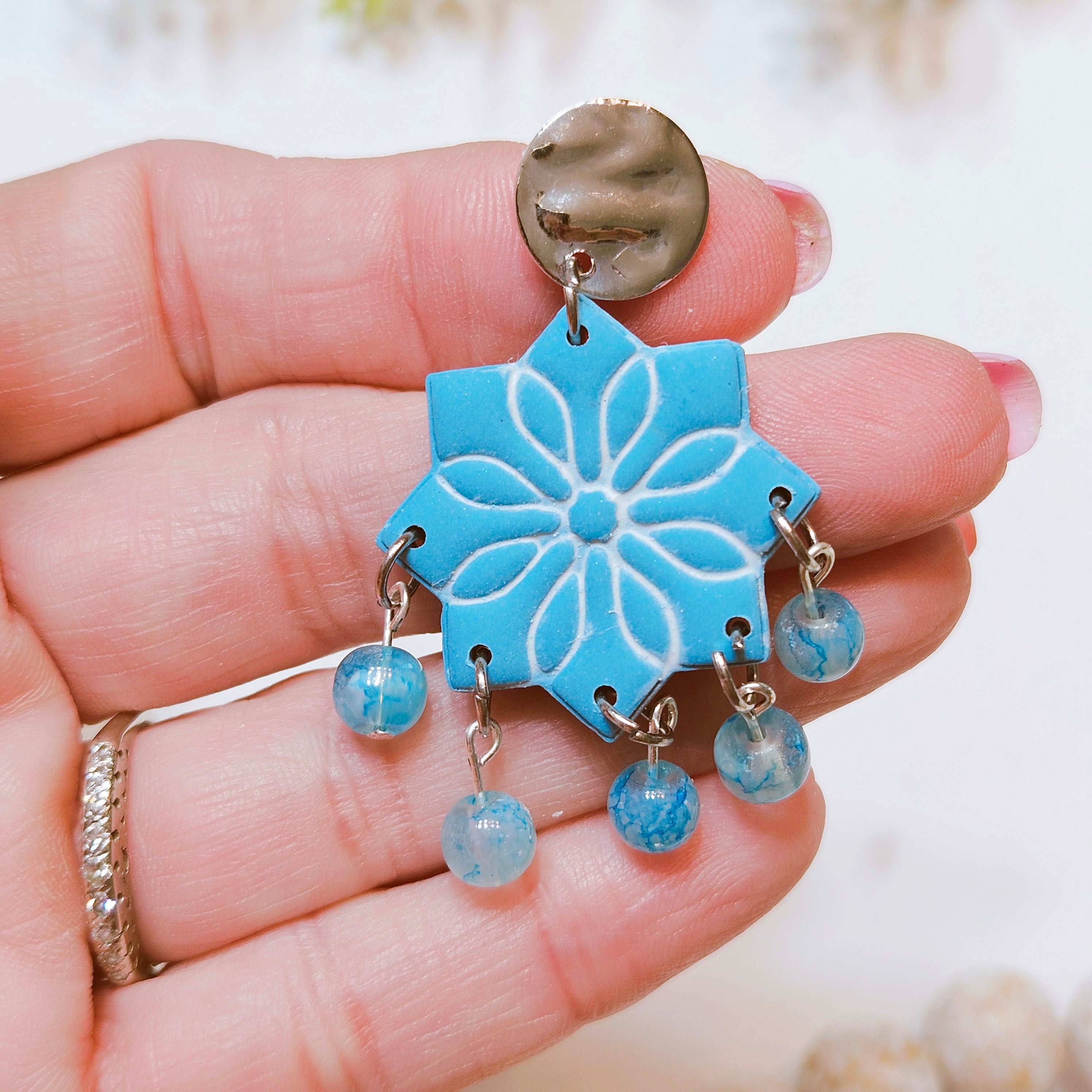 Majolica Flower Tile Polymer Clay Cutter E245 | Mediterranean Collection