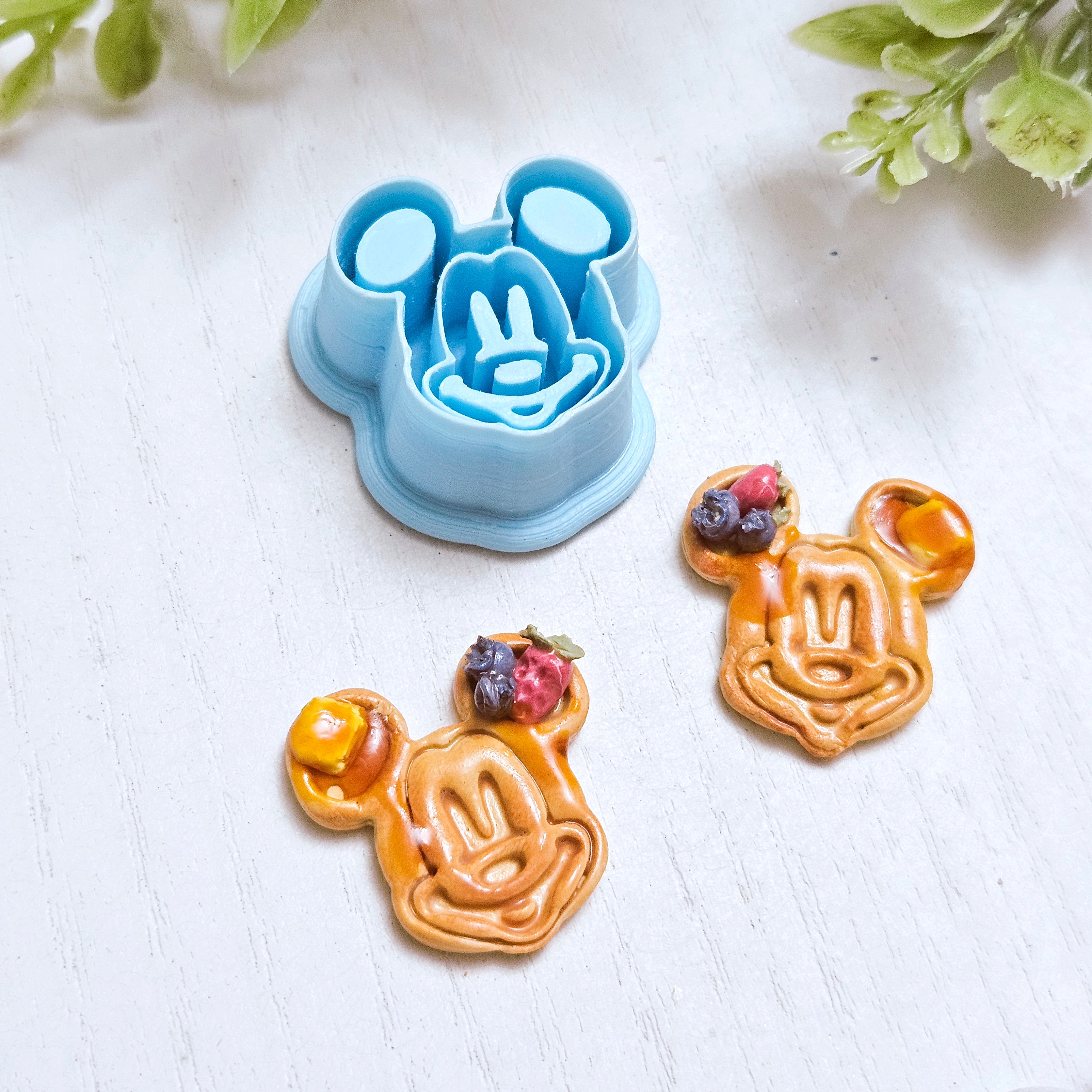 Mouse Ears Waffle and Pancake Polymer Clay Cutters