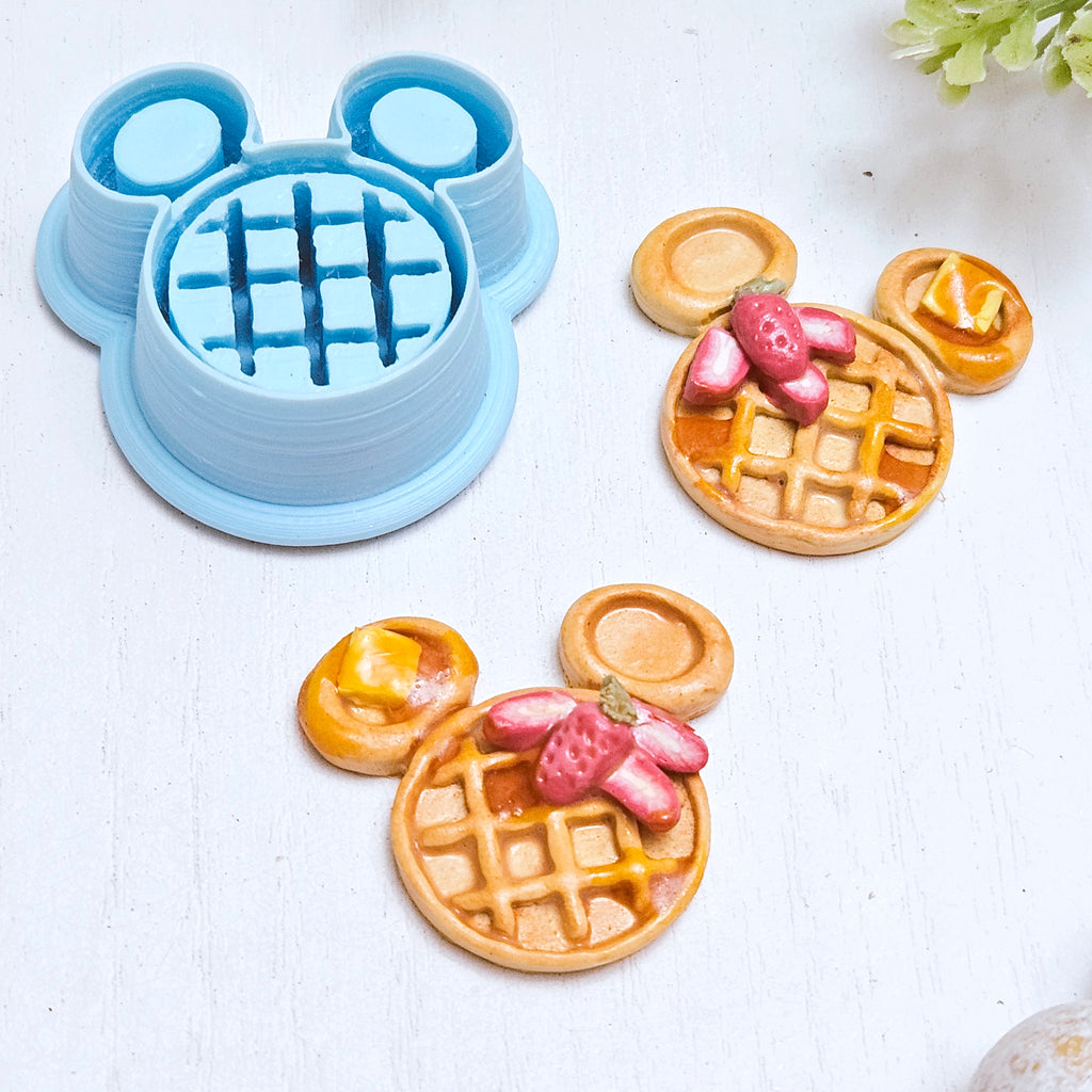 Mouse Ears Waffle and Pancake Polymer Clay Cutters