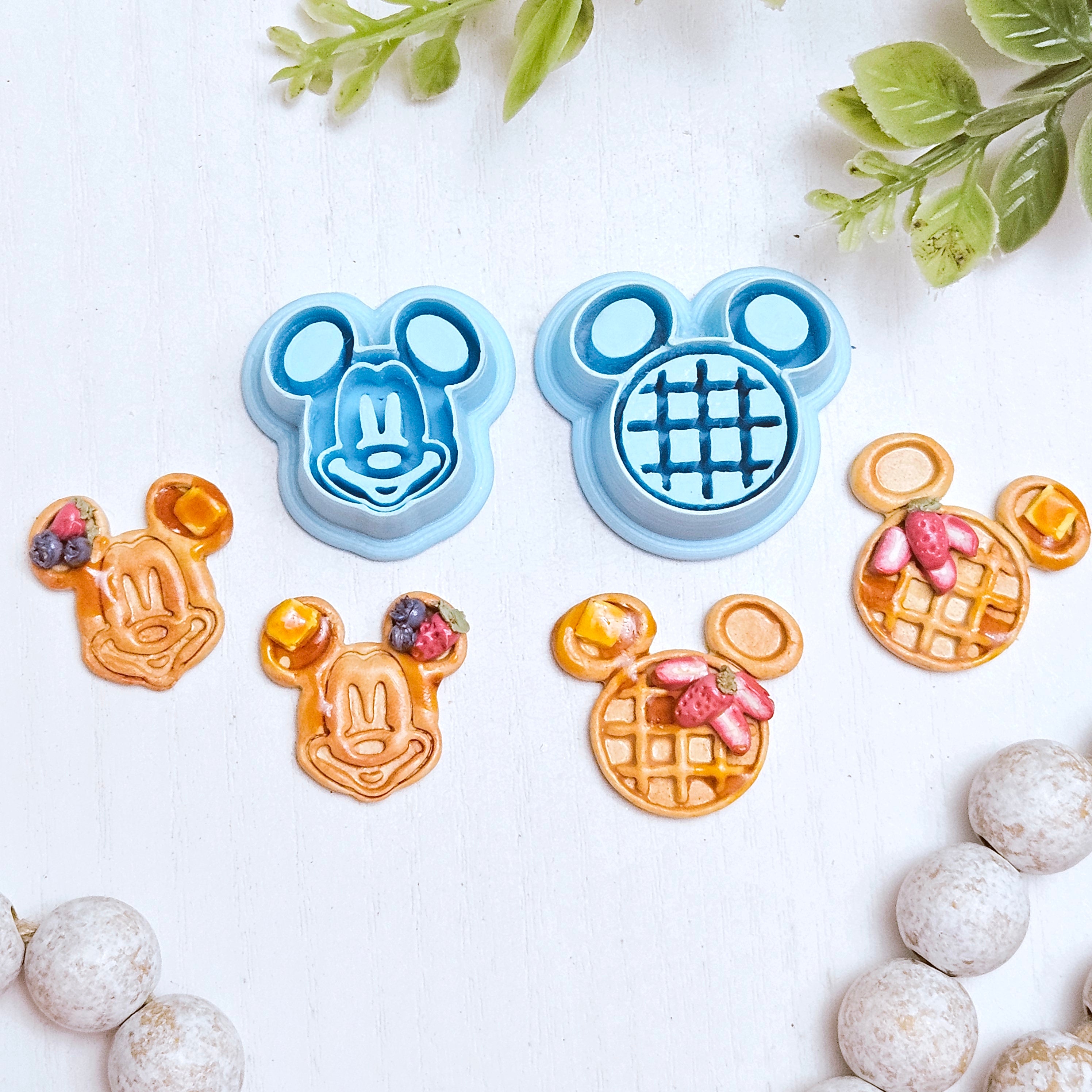 Mouse Ears Waffle and Pancake Polymer Clay Cutters