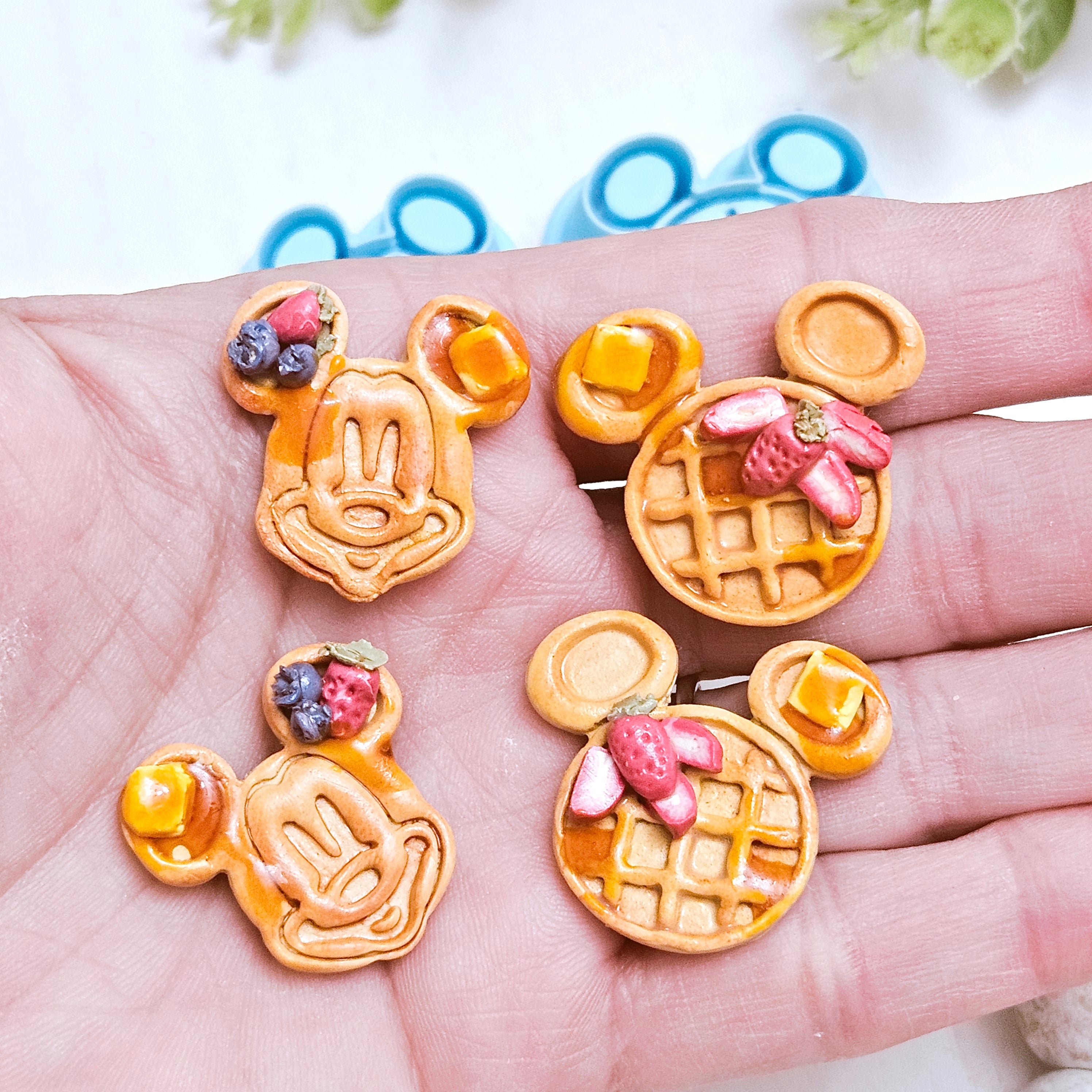 Mouse Ears Waffle and Pancake Polymer Clay Cutters
