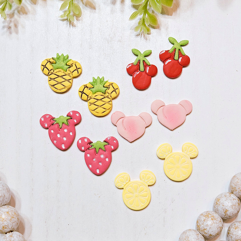 FRUIT SALAD Mouse Ears Polymer Clay Cutters