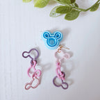 Skinny Mouse Ears Chain Link Polymer Clay Cutter