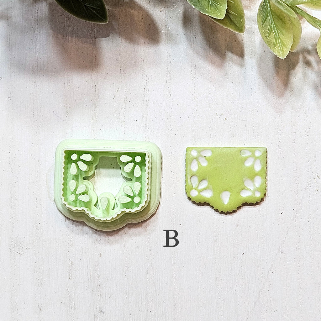 Papel Picado Mexican Banner Polymer Clay Cutters