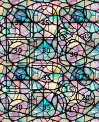Stained glass water transfer sheet for Polymer clay B512A