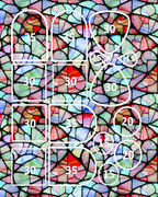 Stained glass water transfer sheet for Polymer clay B512B