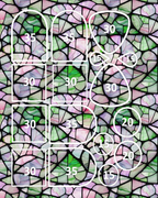 Stained glass water transfer sheet for Polymer clay B512D