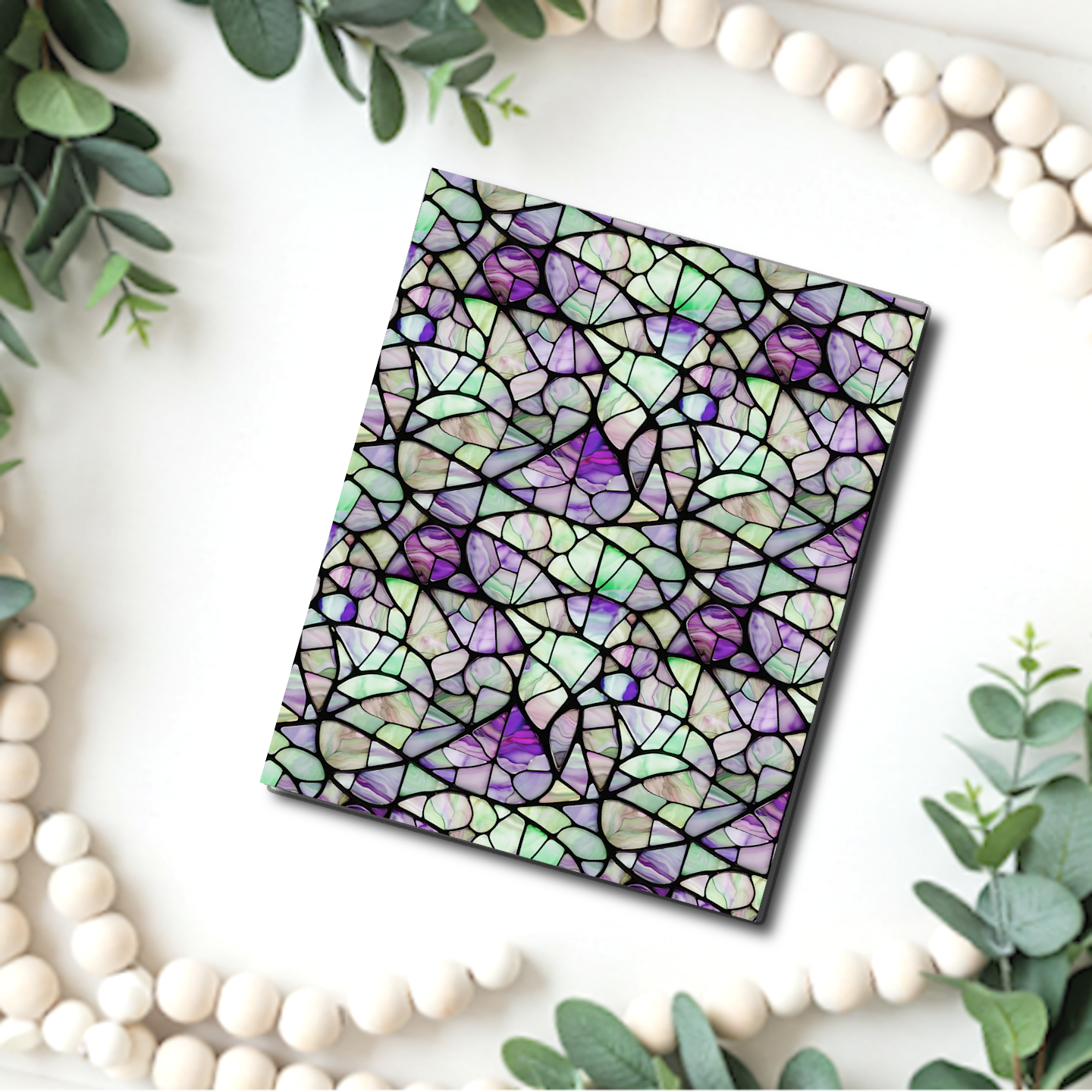 Stained glass water transfer sheet for Polymer clay B512E