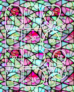 Stained glass water transfer sheet for Polymer clay B512F