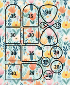 Chalky Pastel Flowers clay transfer sheet B560