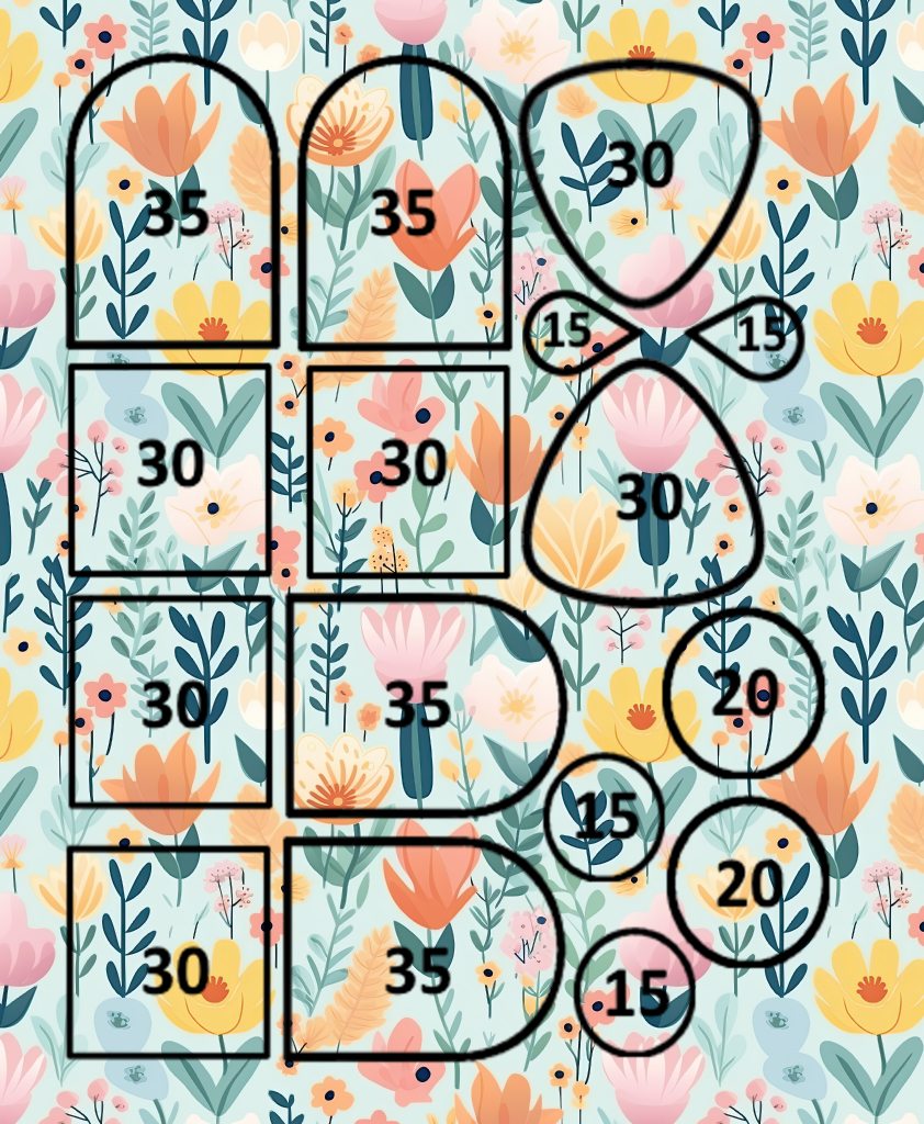 Chalky Pastel Flowers clay transfer sheet B560