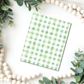 Green Gingham clay transfer sheet B570