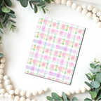 Pastel Gingham clay transfer sheet B571