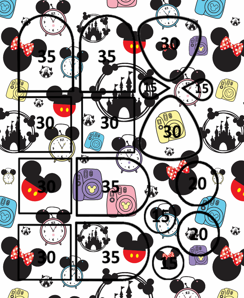 Mouse Ears Park Treats transfer sheet B573