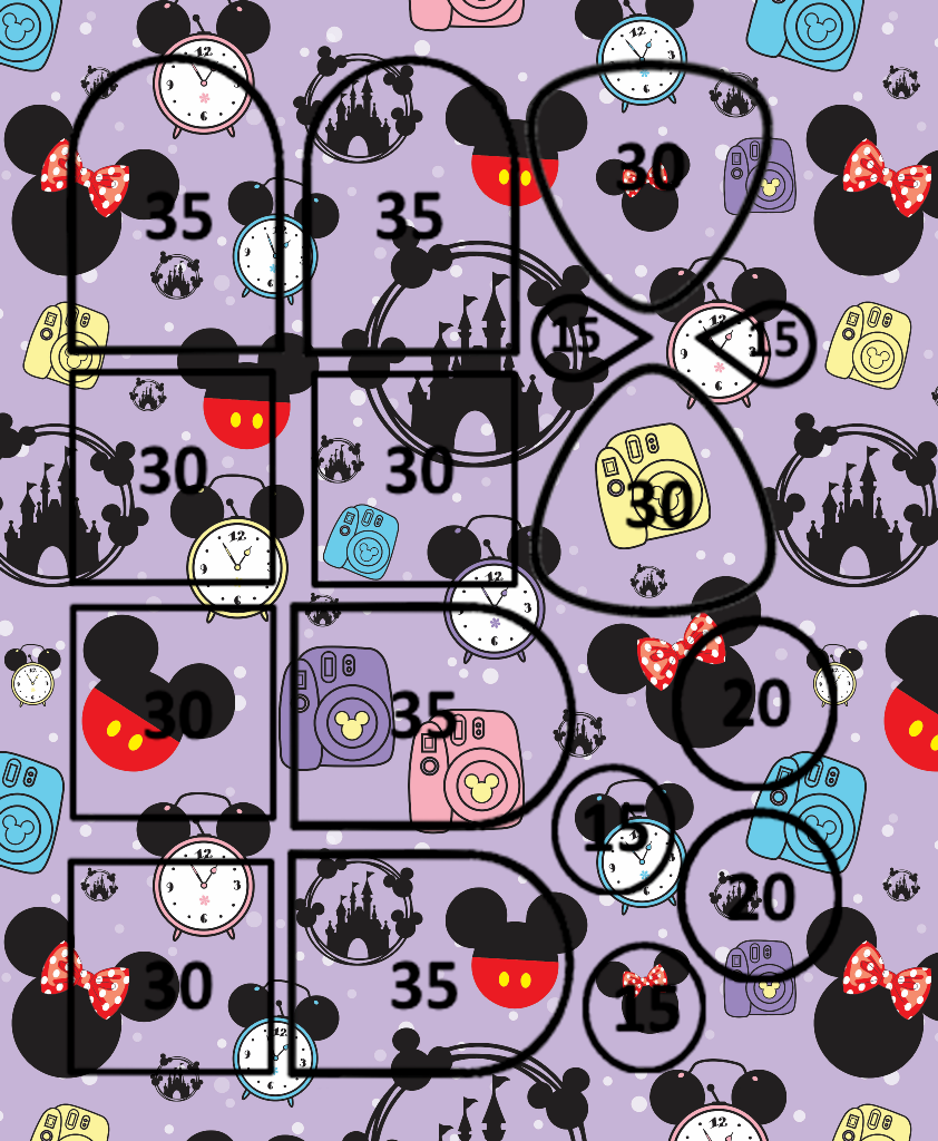 Mouse Ears Park Treats transfer sheet B574