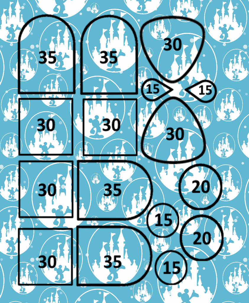 Princess Castle Theme Park transfer sheet B575