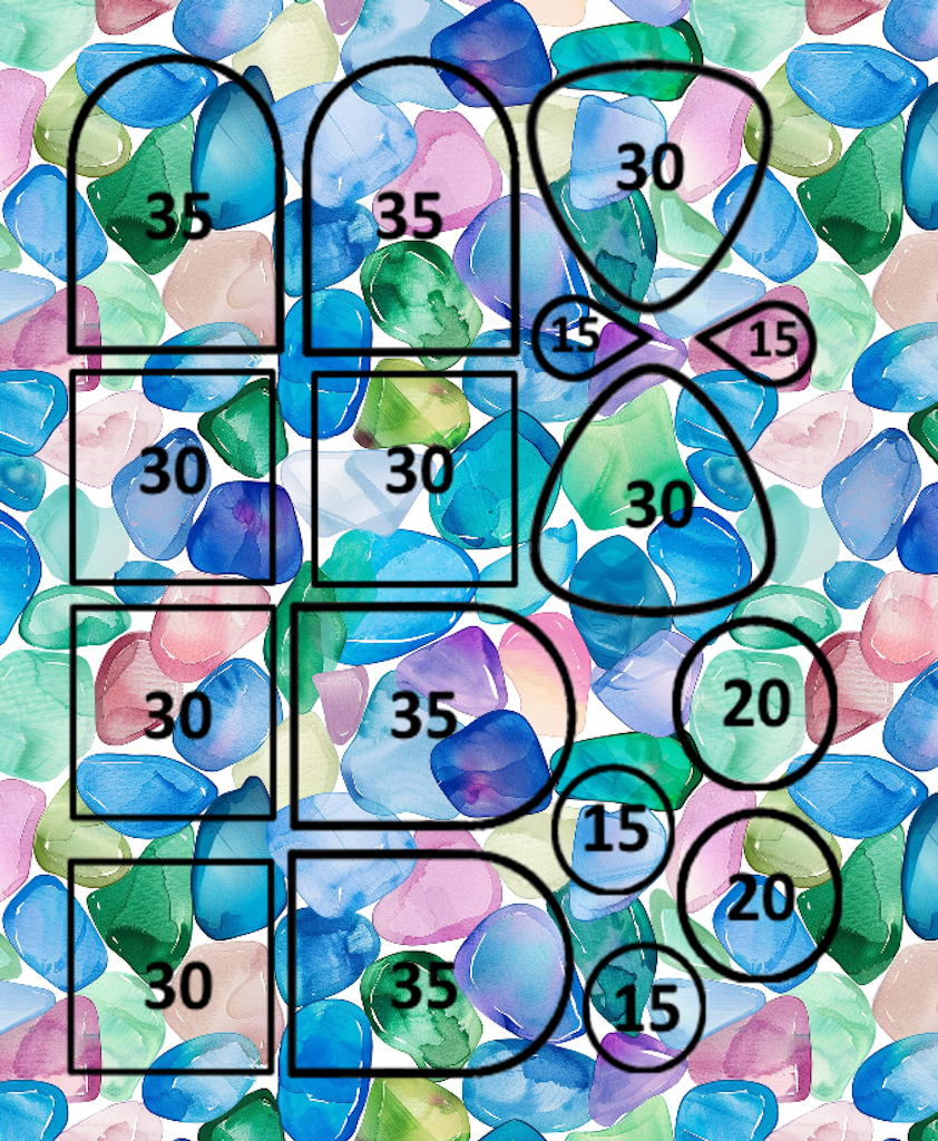 Sea Glass clay transfer sheet B592