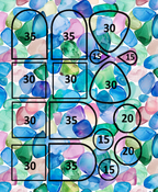 Sea Glass clay transfer sheet B592