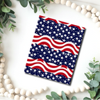 Stars and stripes red white and blue stripes clay transfer sheet B632