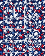 USA Patriotic stars clay transfer sheet B634