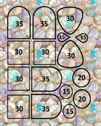 Mother of Pearl water transfer sheet for Polymer clay B657