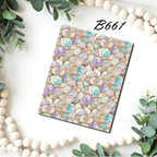Mother of Pearl water transfer sheet for Polymer clay B657