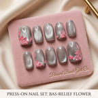 BAS-RELIEF FLOWER Press On Nails