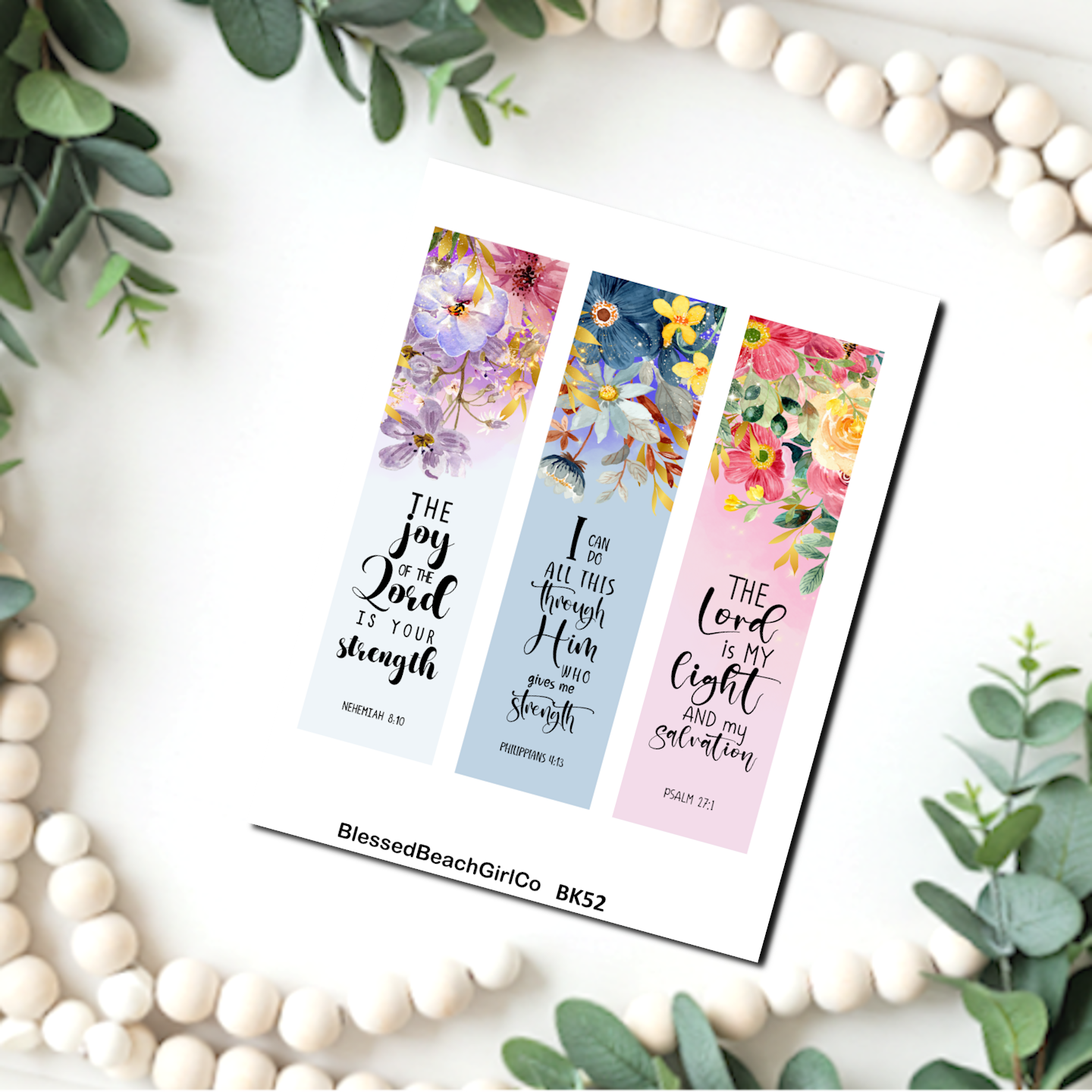 Religious Bookmark clay transfer sheets BK52