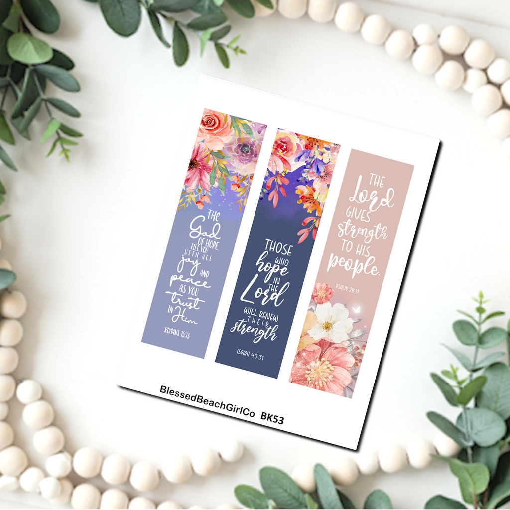 Religious Bookmark clay transfer sheets BK53