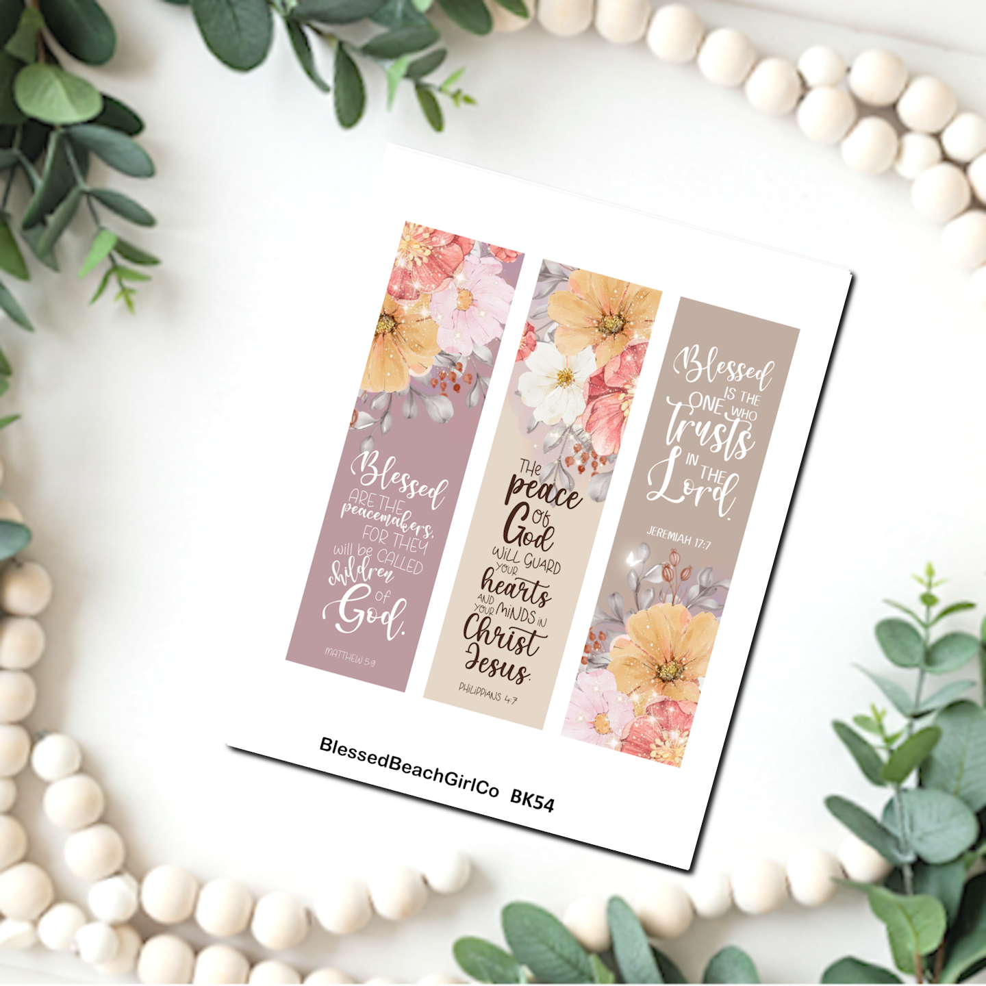 Religious Bookmark clay transfer sheets BK54