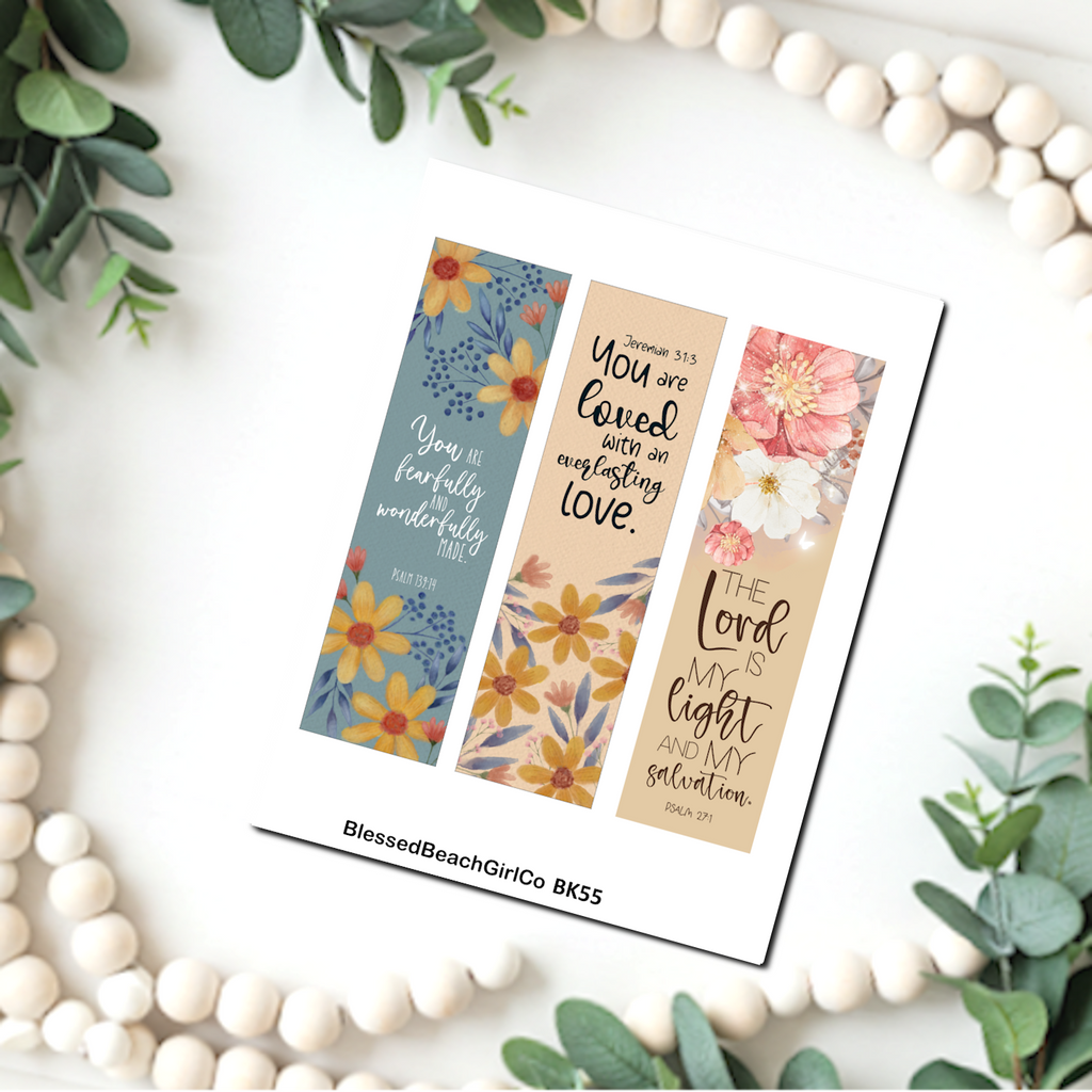 Religious Bookmark clay transfer sheets BK55