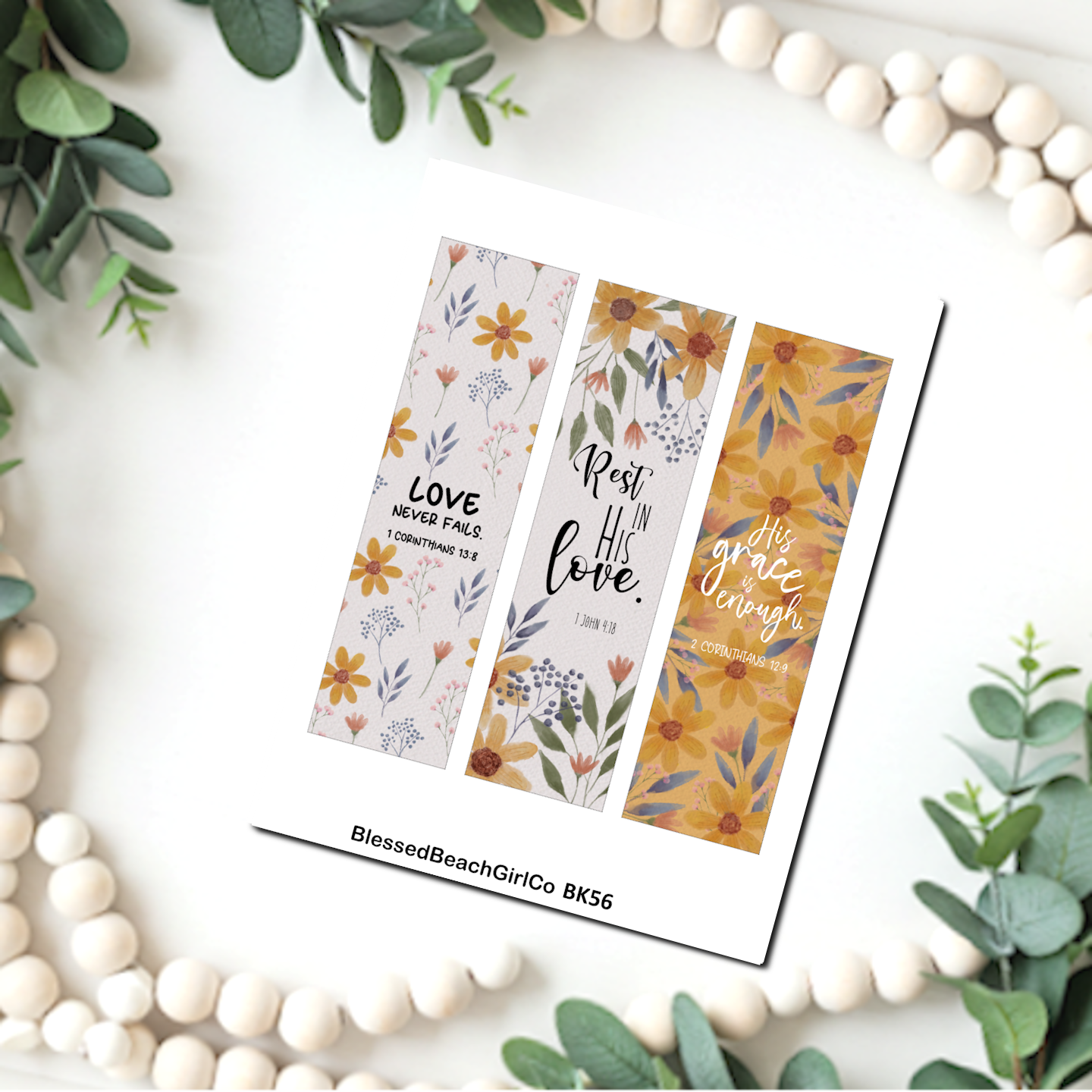 Religious Bookmark clay transfer sheets BK56