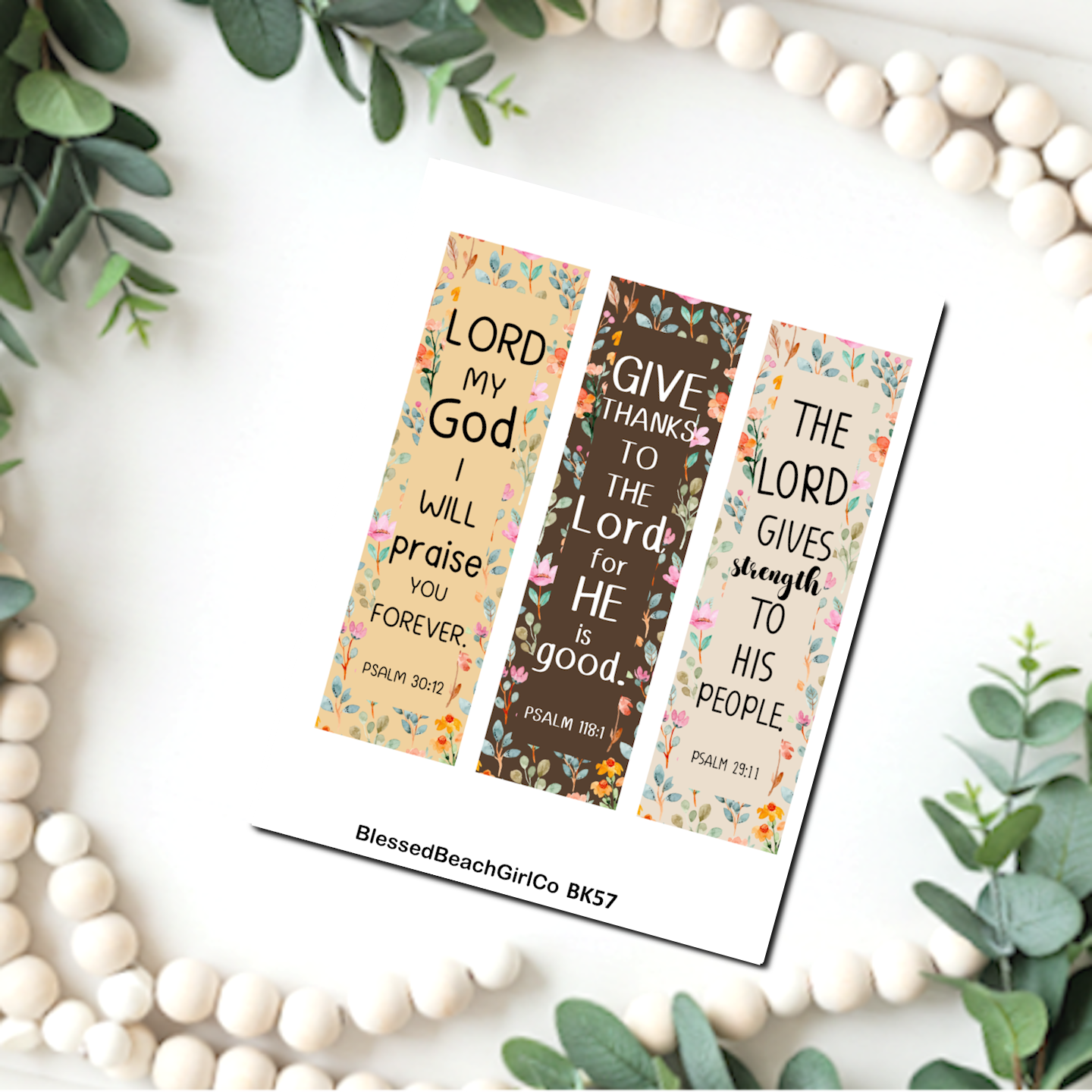 Religious Bookmark clay transfer sheets BK57