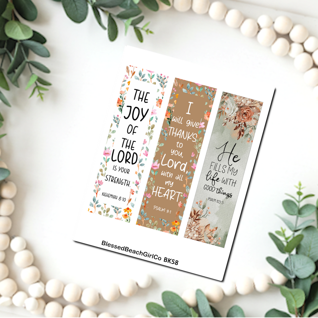 Religious Bookmark clay transfer sheets BK58