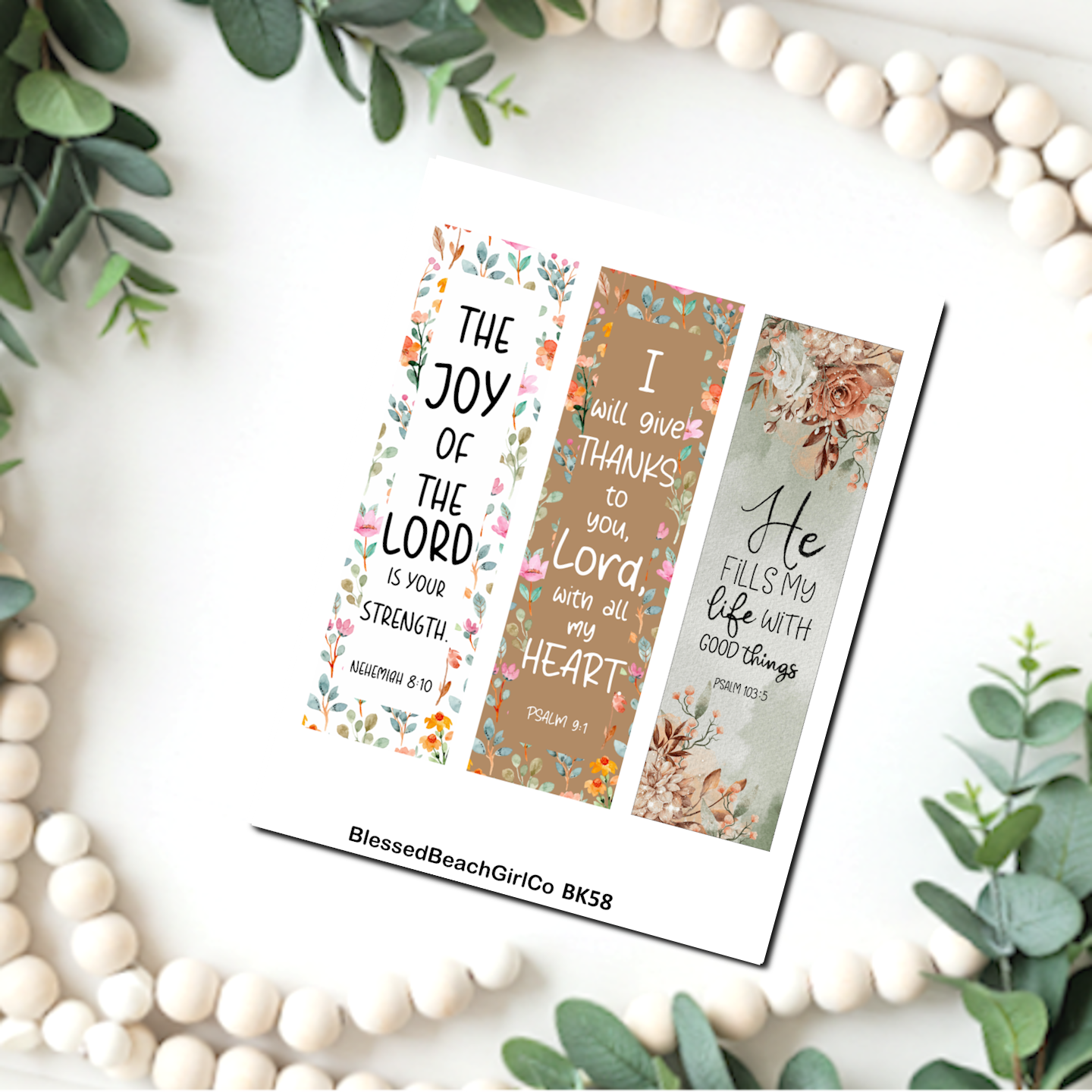 Religious Bookmark clay transfer sheets BK58