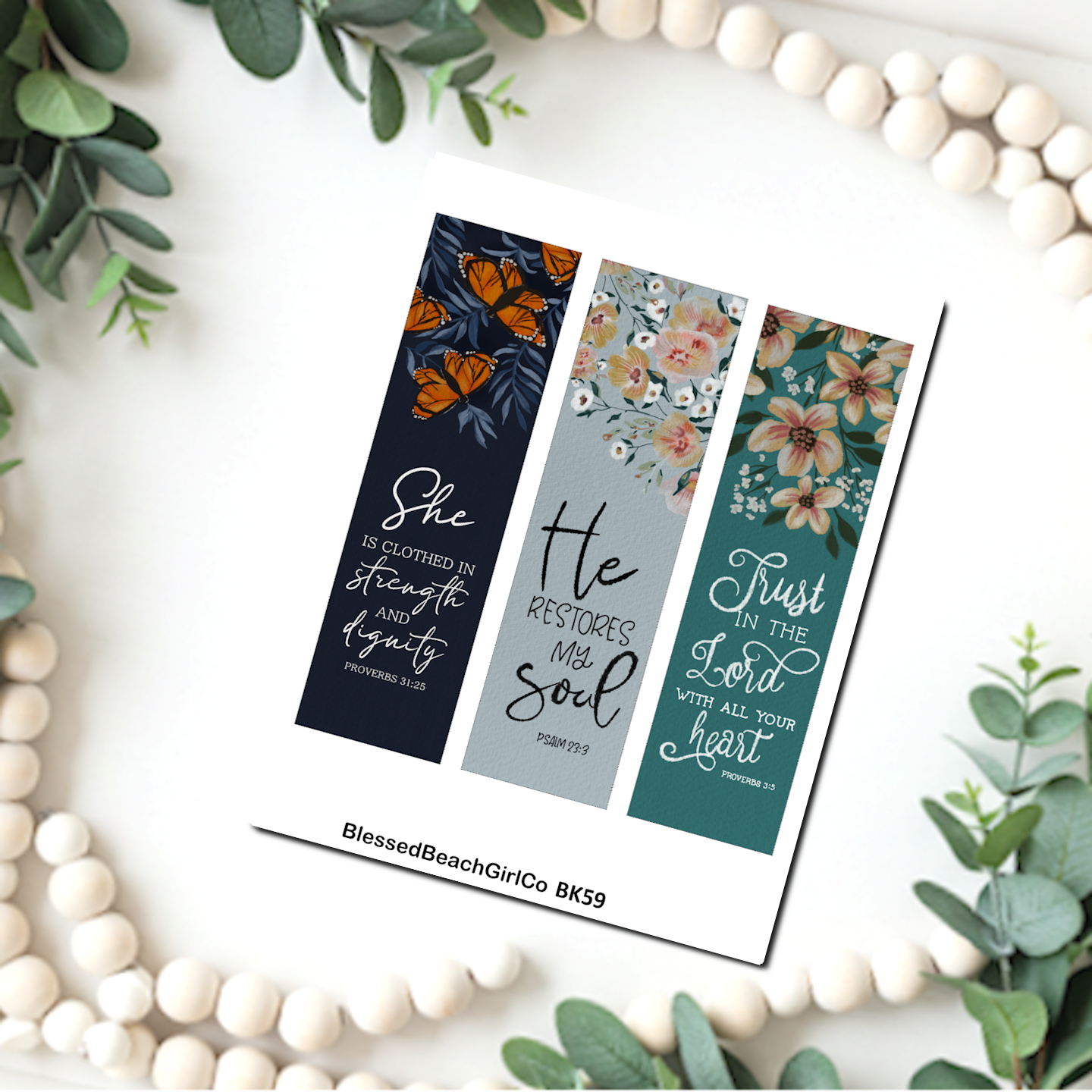 Religious Bookmark clay transfer sheets BK59