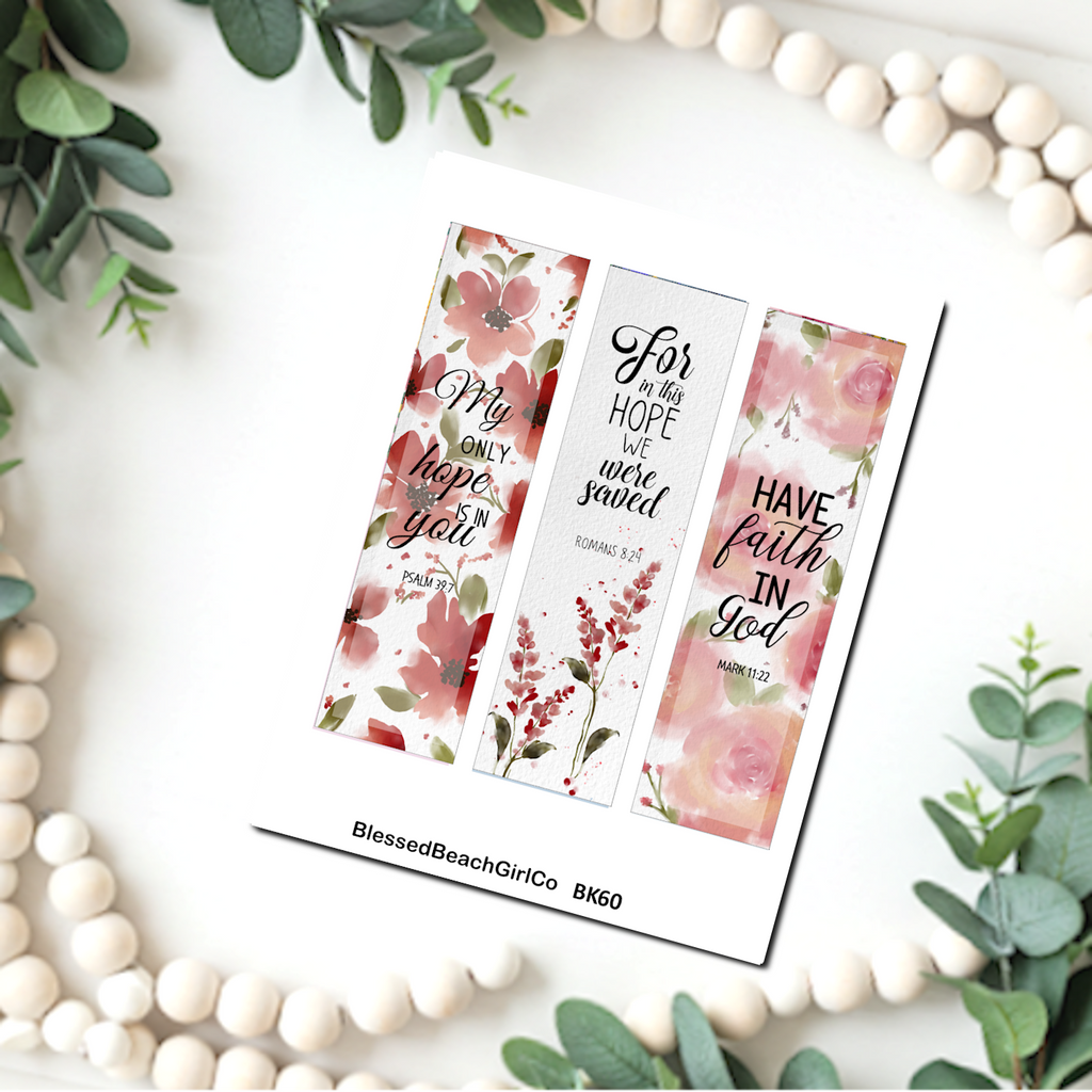 Religious Bookmark clay transfer sheets BK60