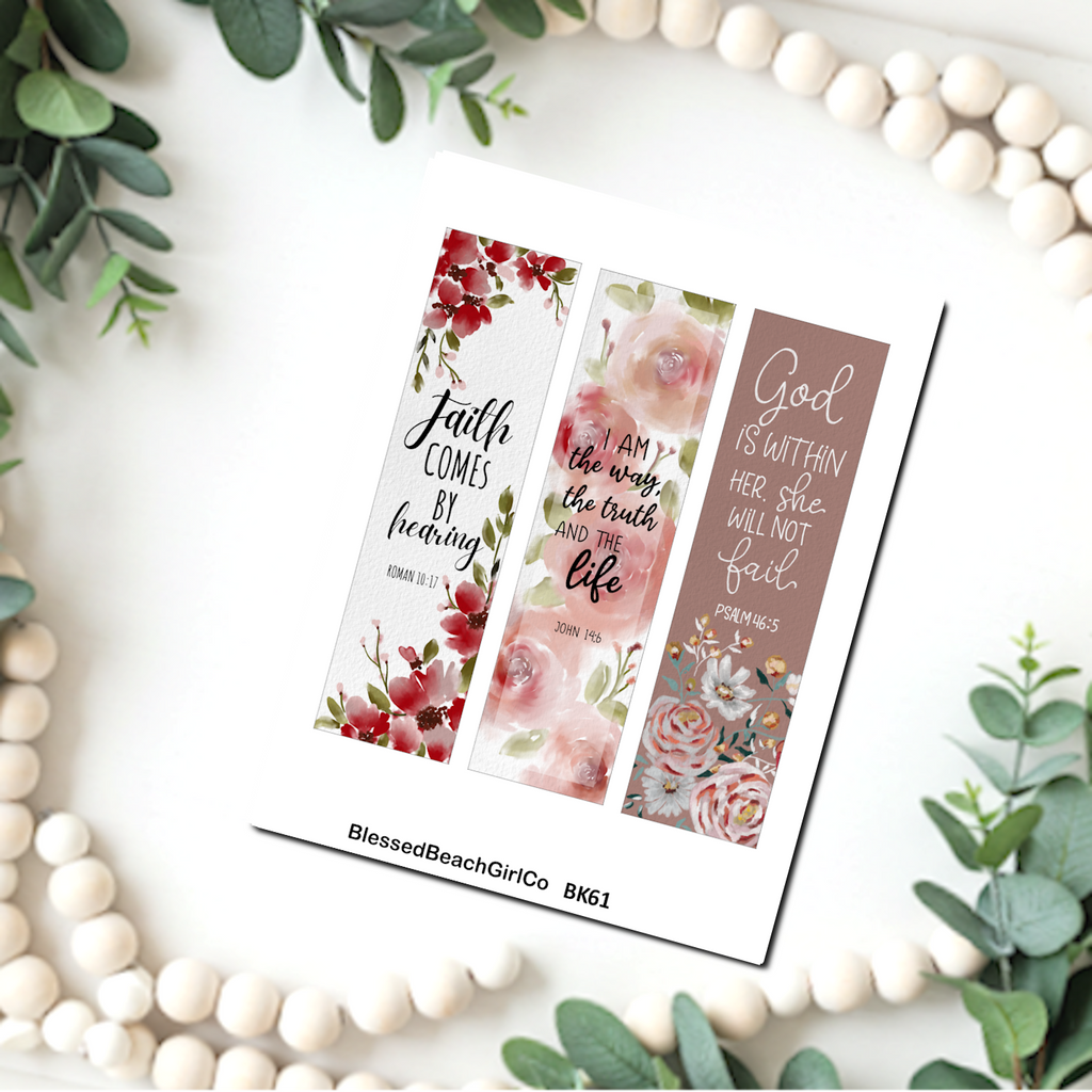 Religious Bookmark clay transfer sheets BK61