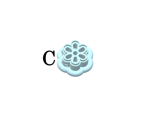 Flower Charms clay cutters P603