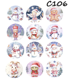 Christmas Animals clay transfer sheet