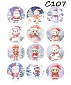 Christmas Animals clay transfer sheet