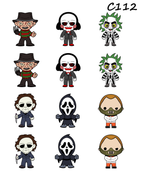 HORROR CHARACTERS Polymer Clay Transfer Sheets