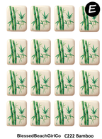Mahjong Emerald Peacock Tiles transfer sheet cutter set  C222