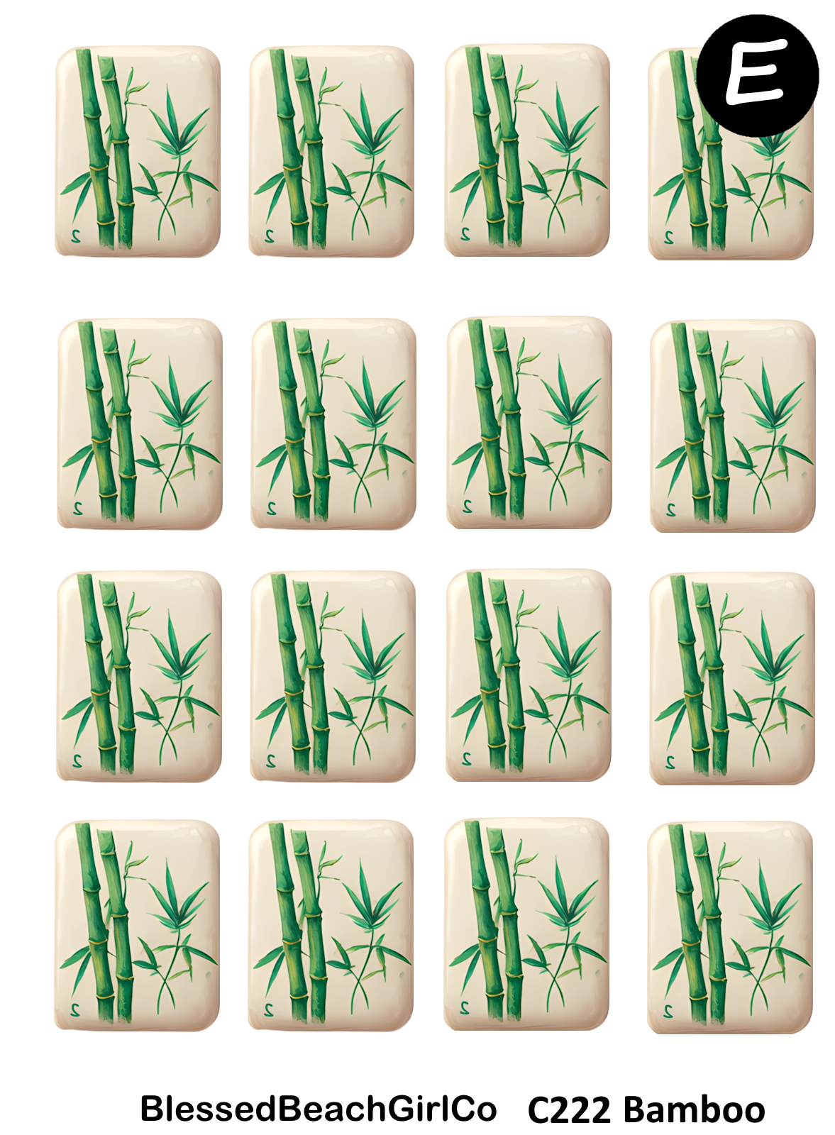 Mahjong Emerald Peacock Tiles transfer sheet cutter set  C222