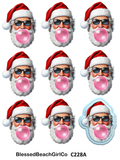 Santa Bubble Gum transfer sheet cutter set C228