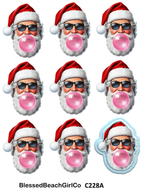 Santa Bubble Gum transfer sheet cutter set C228