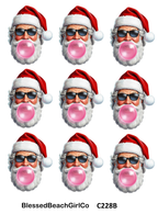 Santa Bubble Gum transfer sheet cutter set C228