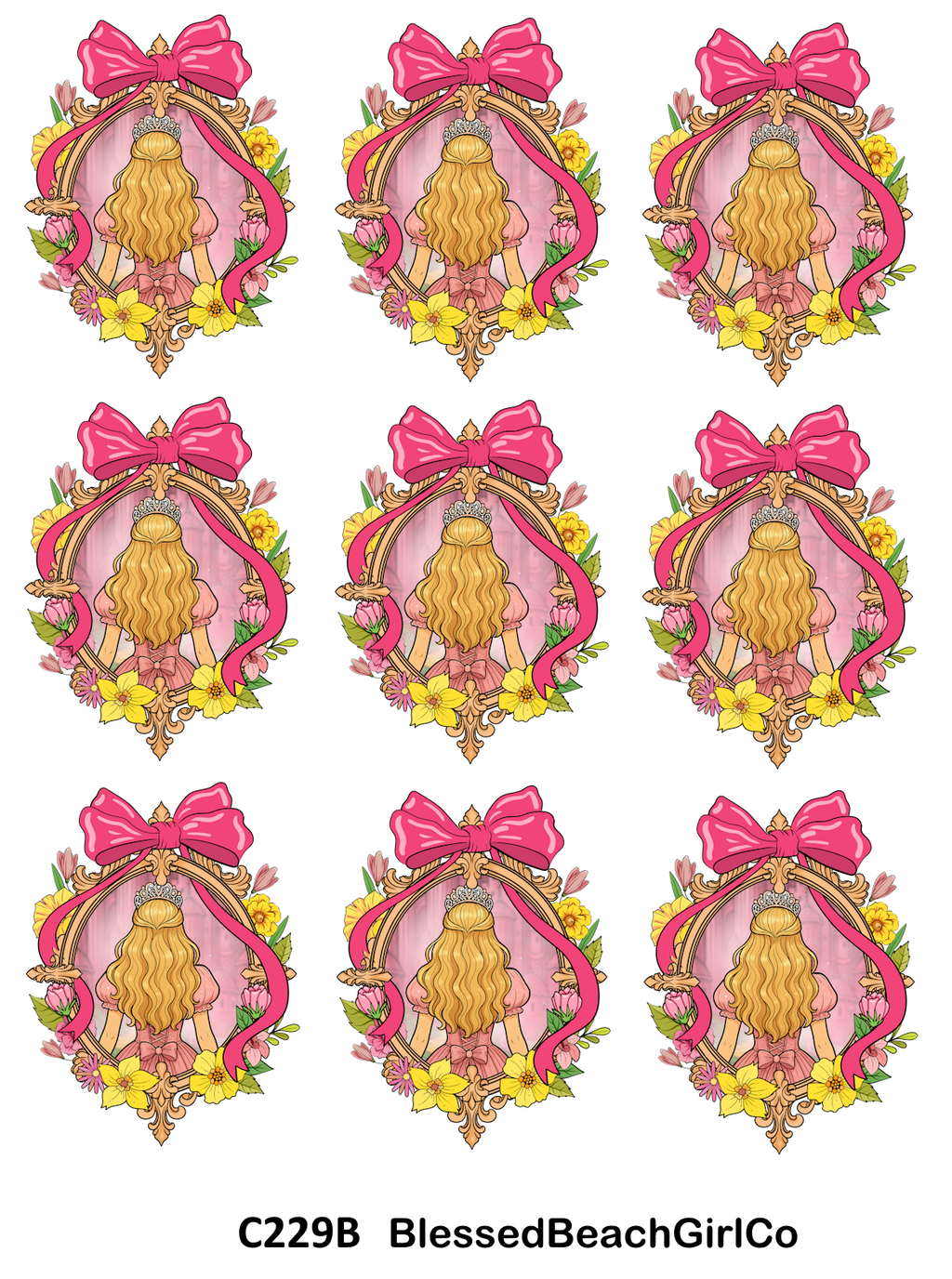 Wicked Witch croquette bow cutter and transfer sheet C229