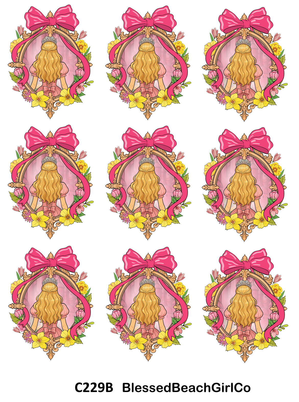 Wicked Witch croquette bow cutter and transfer sheet C229