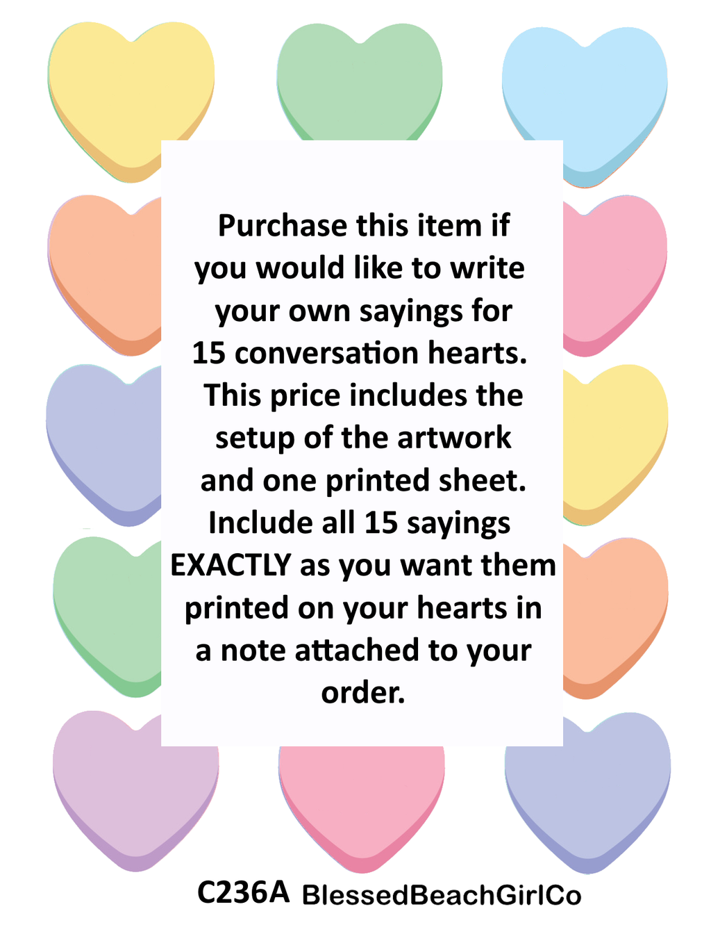 Candy Conversation Hearts 1" Polymer Clay Cutter & Transfer Sheet Set